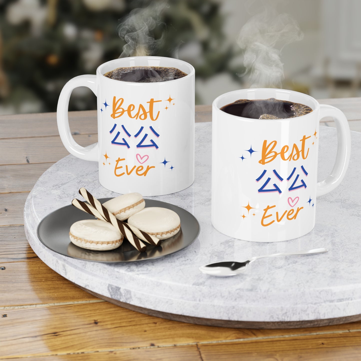 Cantonese (Mat. GF) - Best 公公 Ever - Ceramic Mugs (11oz\15oz\20oz)