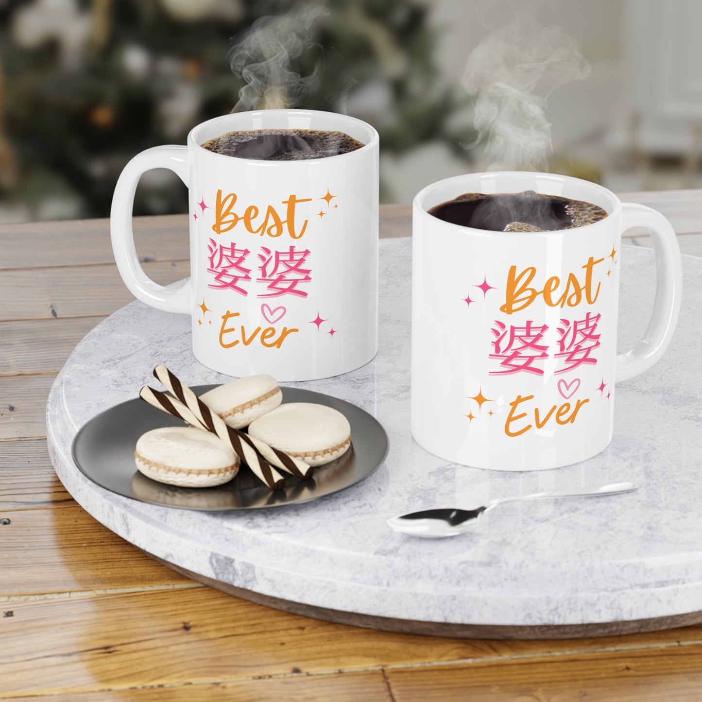 Cantonese (Mat. GM) - Best 婆婆 Ever - Ceramic Mugs (11oz\15oz\20oz)
